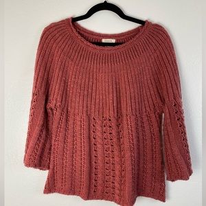 Sundance Alpaca blend sweater.  Beautiful Knit -Rust/Salmon color. Wear w Jeans